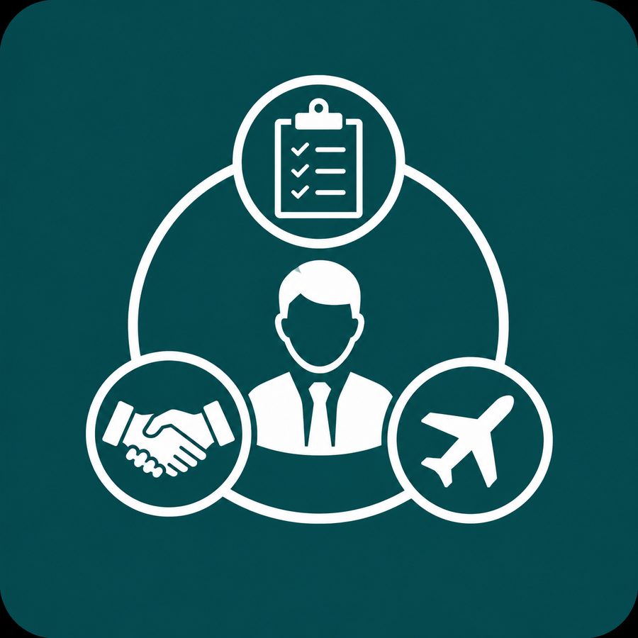 A coordinator planning travel logistics